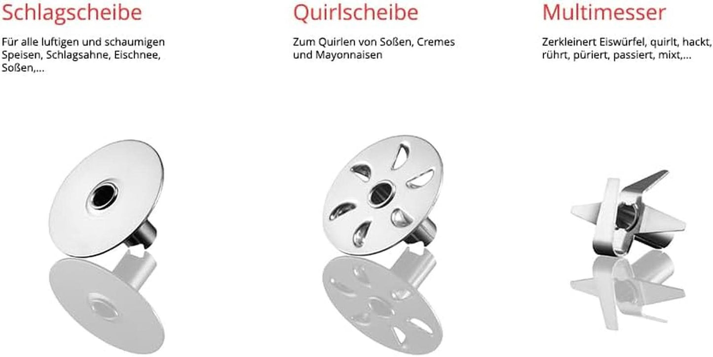 ESGE Zauberstab P 200 Profi, Stabmixer Weiß Inkl. Zubehör, Bis Zu 17.000 U/Min, 90860, Weiß/Grau Bucatarie Naty Shop