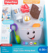Fisher-Price Laugh & Learn jucărie de învățare pentru copii, bol de amestecare a culorilor magice cu muzică și lumini pentru copii cu vârsta de peste 6 luni, GJW20 Jucarii Bebe Naty Shop
