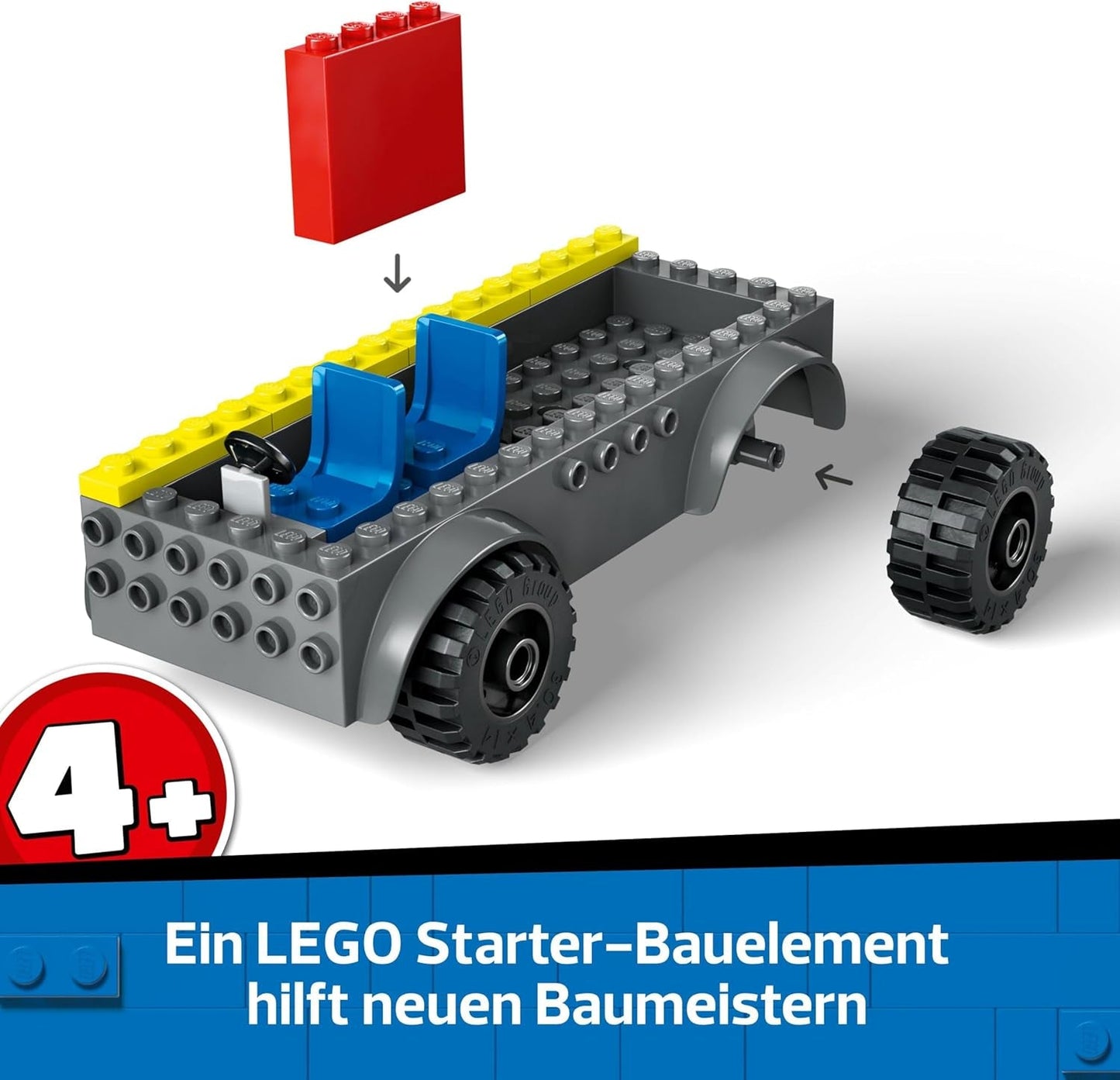 Camion cu scară de incendiu LEGO City - Camion de pompieri jucărie cu 2 minifigurine de pompieri pentru băieți și fete de la 4 ani - jucărie educativă - cadou pentru preșcolari 60463 Seturi de constructie Besuche den LEGO-Store