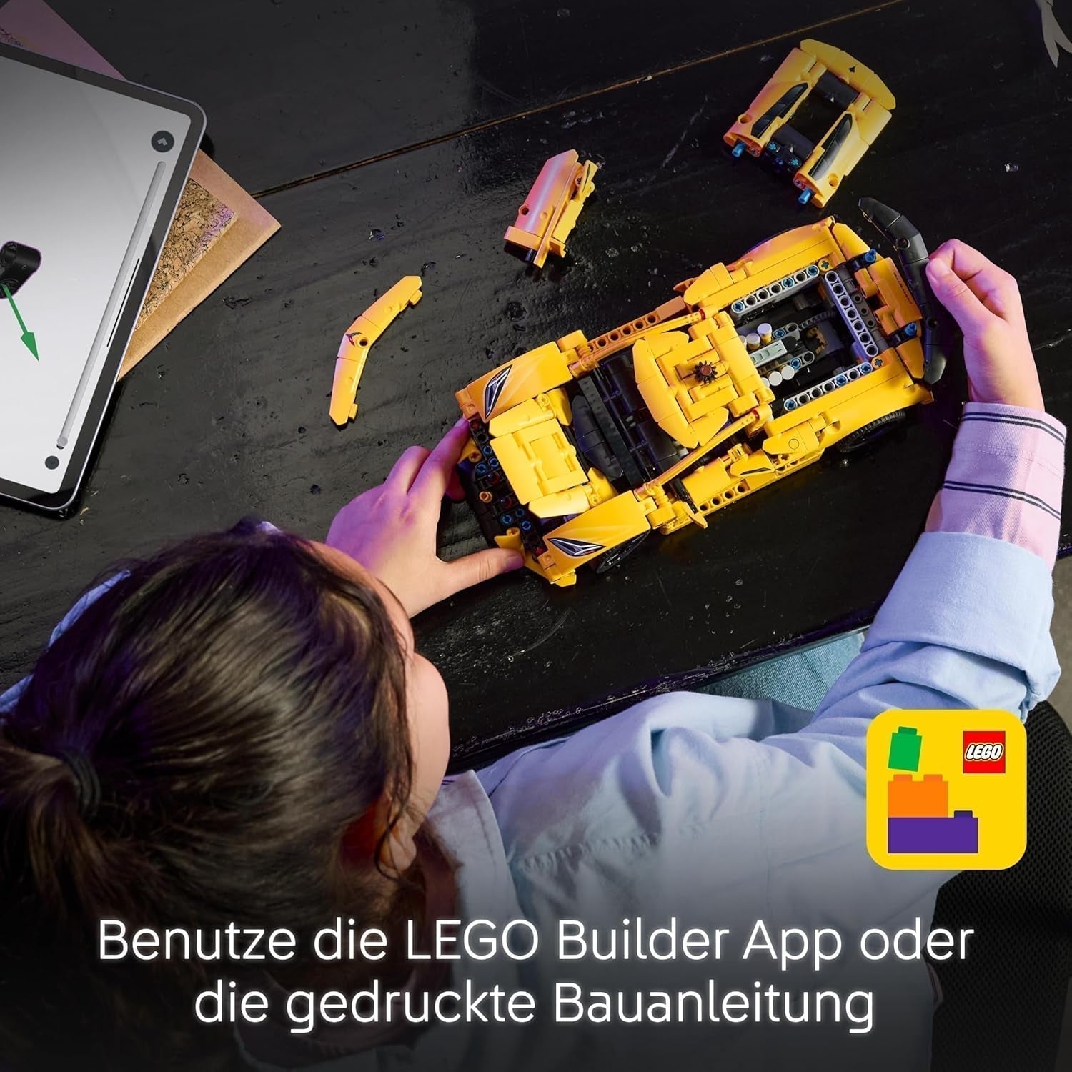 LEGO Technic Chevrolet Corvette Stingray - Jucărie de construit pentru colecționat - Mașină sport de jucărie - Model de mașină - Cadou pentru băieți și fete de la 9 ani care iubesc mașinile de jucărie 42205 Seturi de constructie Besuche den LEGO-Store