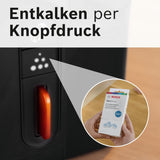 Espressor cu filtru Bosch MyMoment TKA6M273, carafă termică de 1L, pentru 8-12 cești, sistem anti-picurare, suport pentru filtru rotativ, program de detartrare, rezervor de apă detașabil, 1200 wați, negru mat