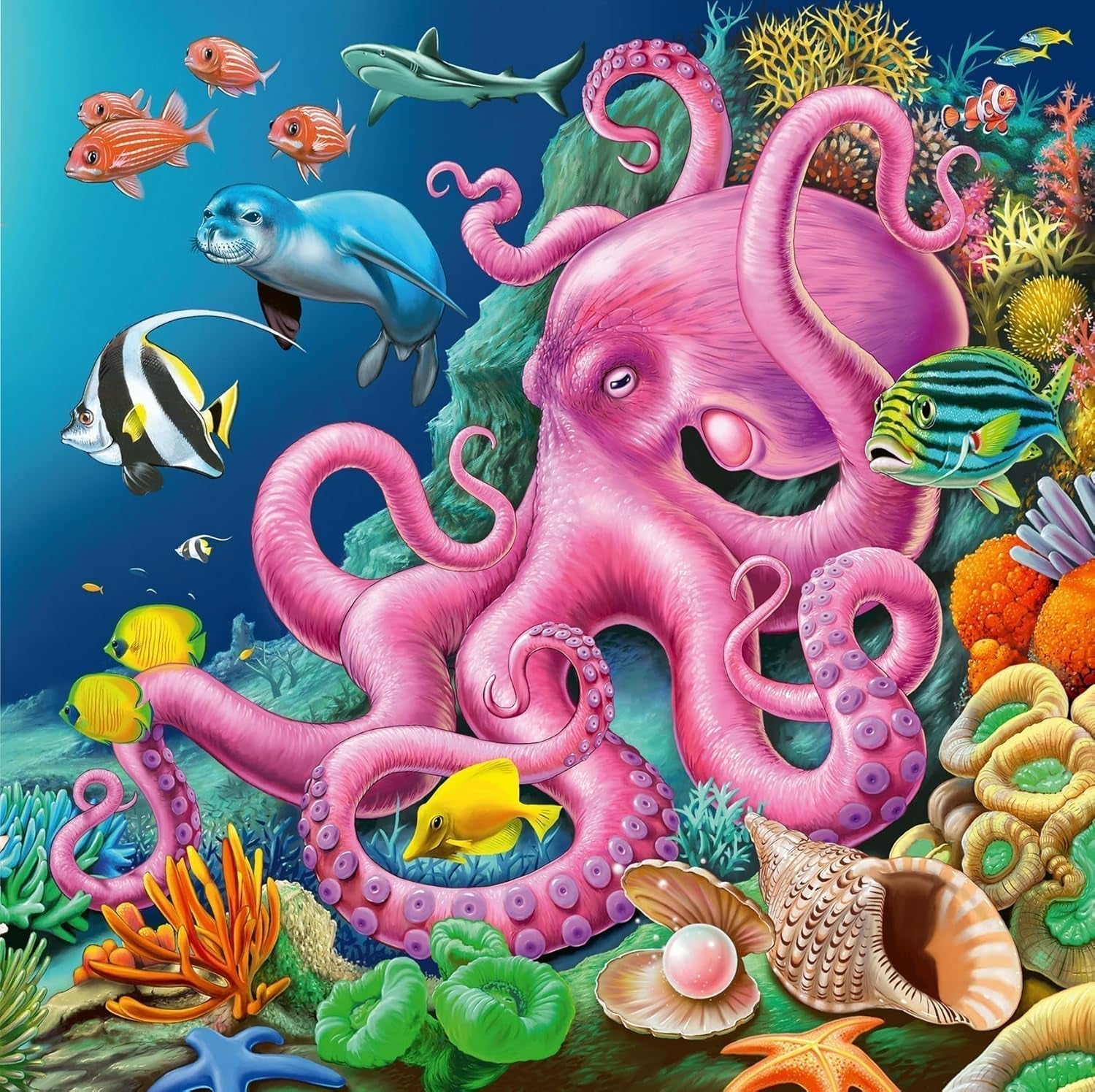 Ravensburger puzzle pentru copii - 12000859 Lumea subacvatică încântătoare - 3X49 piese puzzle pentru copii cu vârsta de peste 5 ani Puzzle Naty Shop