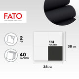 - Șervețele de hârtie de unică folosință, Softness And Softness, pachet de 40 de șervețele, dimensiune 38X38 pliate în 4, 2 straturi, culoare neagră, 100% hârtie din celuloză pură, certificate Fsc (pachet de 2)