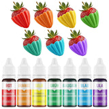 Colorant alimentar liposolubil 7 culori x 12 ml, colorant alimentar foarte concentrat pe bază de ulei pentru ciocolată, colorant alimentar pentru decorarea torturilor, brioșe, copt, glazură, fondant