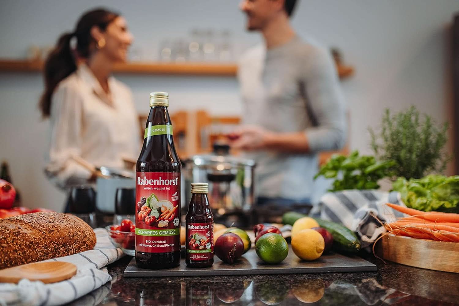 RABENHORST (6 x 700 ml) - Suc de legume de înaltă calitate din diferite legume cu o aromă picantă intensă Bauturi fara alcool Naty Shop