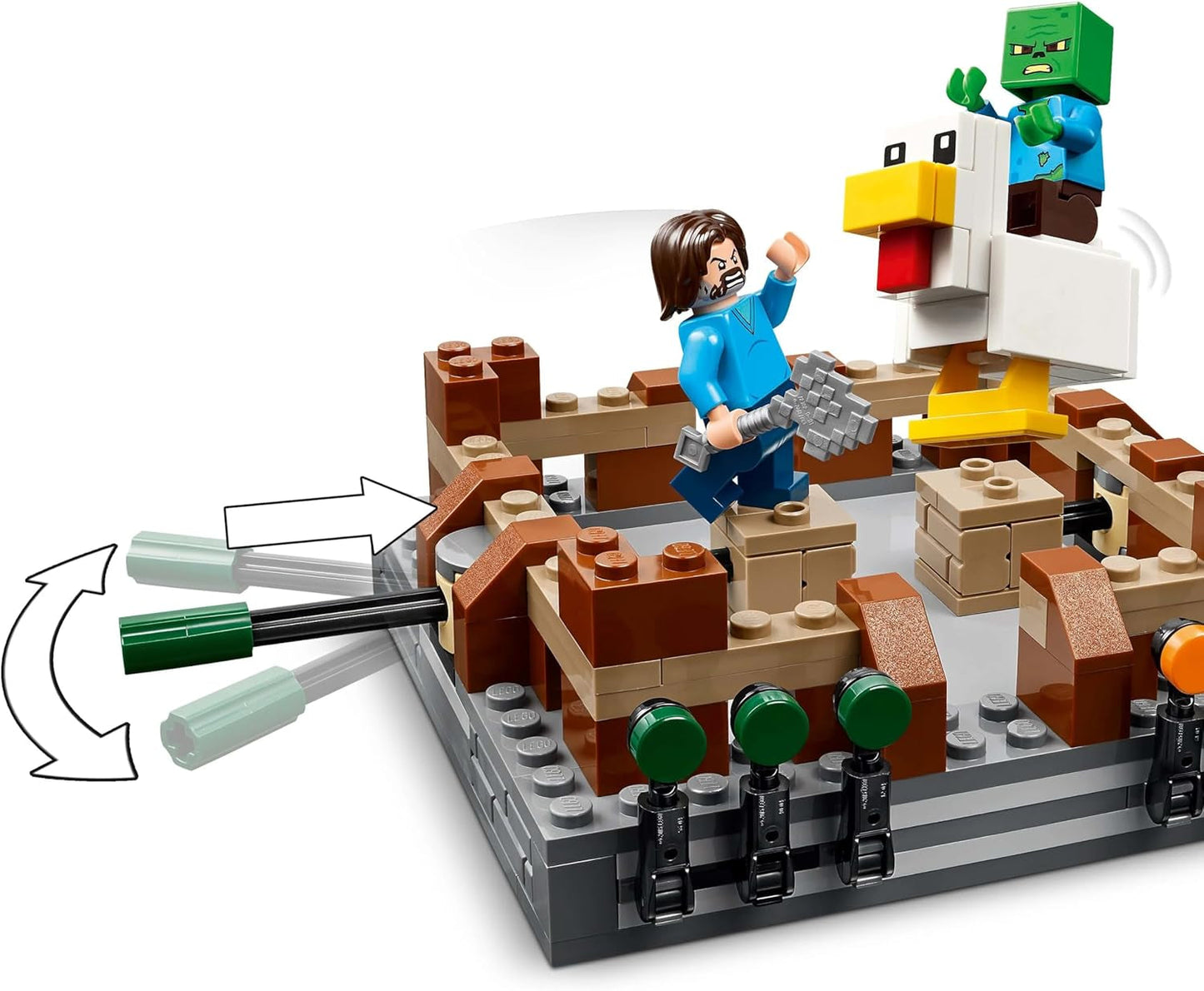 LEGO Minecraft Forest Manor cu ring de box - set pentru gameri cu zombie și Oberborst - jucărie de construcție interactivă cu echipamente și piste - cadou pentru băieți și fete 10+ - 21272 Seturi de constructie Besuche den LEGO-Store