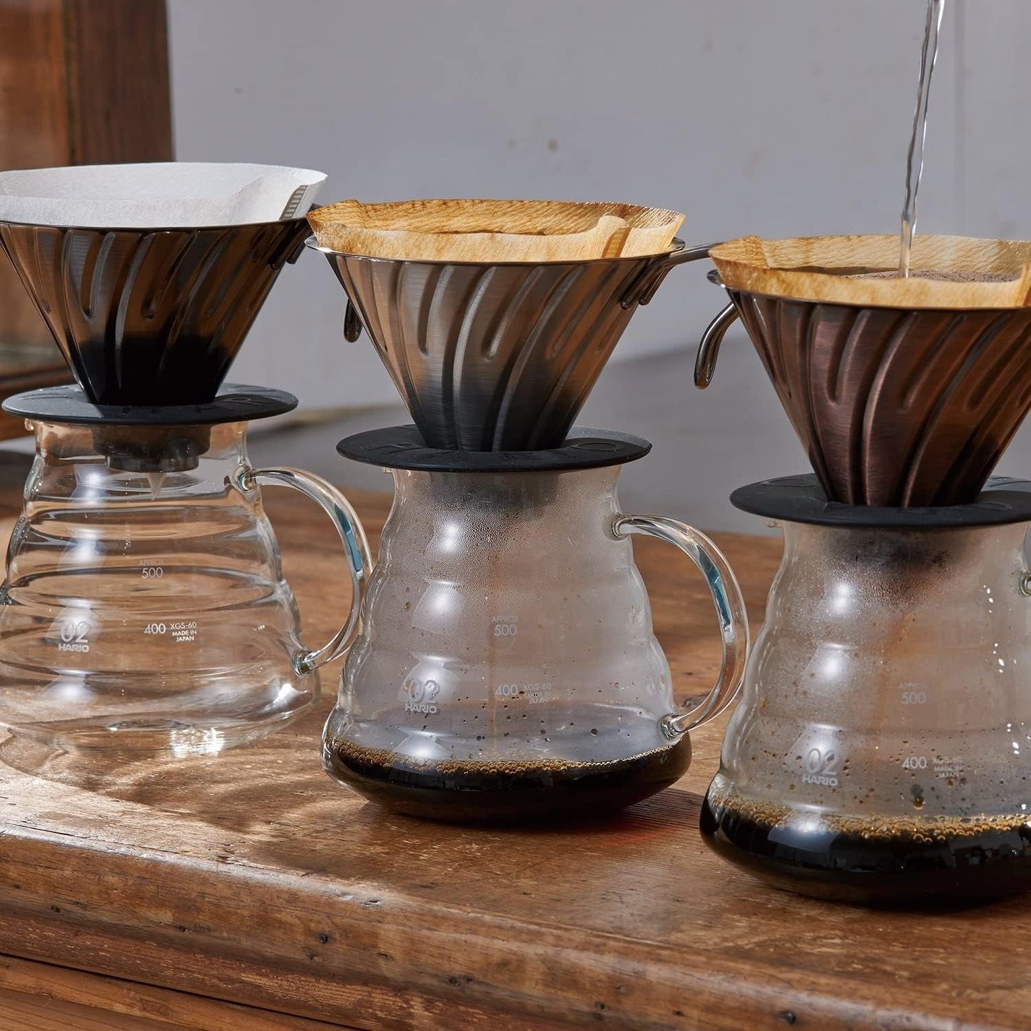 Picurător de cafea metalic V60