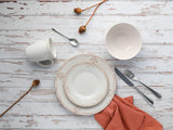 CreaTable, 23601, seria Romantic Vintage, set de veselă cu 16 piese pentru 4 persoane, serviciu combinat din gresie, potrivit pentru mașina de spălat vase și cuptorul cu microunde, producție de calitate