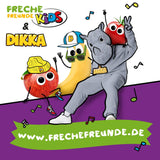 FRECHE FREUNDE KIDS, Bobs & DIKKAs Muesli crocant cu banană și cacao, muesli crocant cu ciocolată pentru copii, conținut scăzut de zahăr, fără aditivi, 100% vegan, 6 bucăți (6 x 280g)
