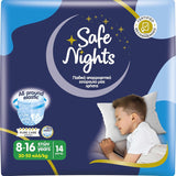 Safe Nights Girl, chiloți absorbanți de noapte pentru fete cu vârsta cuprinsă între 8 și 16 ani (30-50 kg), 14 bucăți