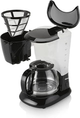 Cafetieră Tristar cu capacitate de 1,25 l – pentru 10-12 cești, potrivită și pentru camping, CM-1245, neagră