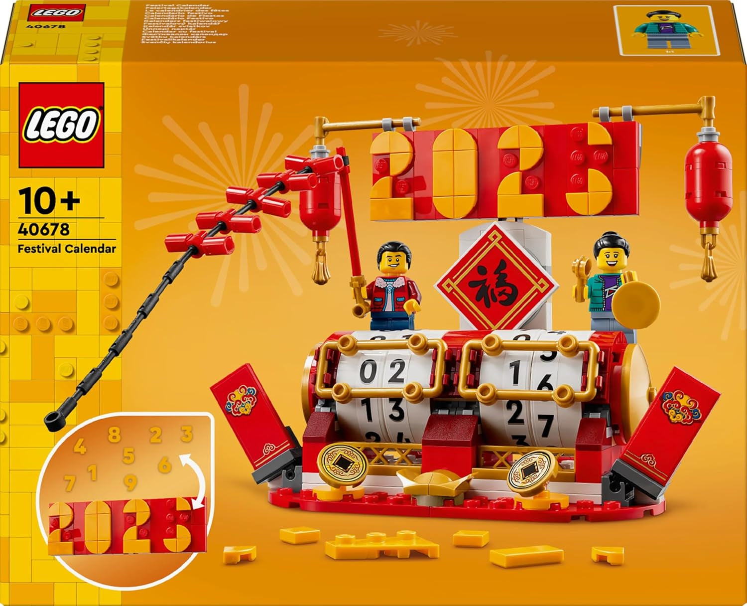 Calendar de vacanță LEGO, cadou de vacanță chineză pentru băieți și fete, set de construcție pentru Anul Nou Lunar, permite copiilor să se joace imaginativ, jucărie festivă, decorare de Anul Nou Chinezesc 40678 Seturi de constructie Besuche den LEGO-Store