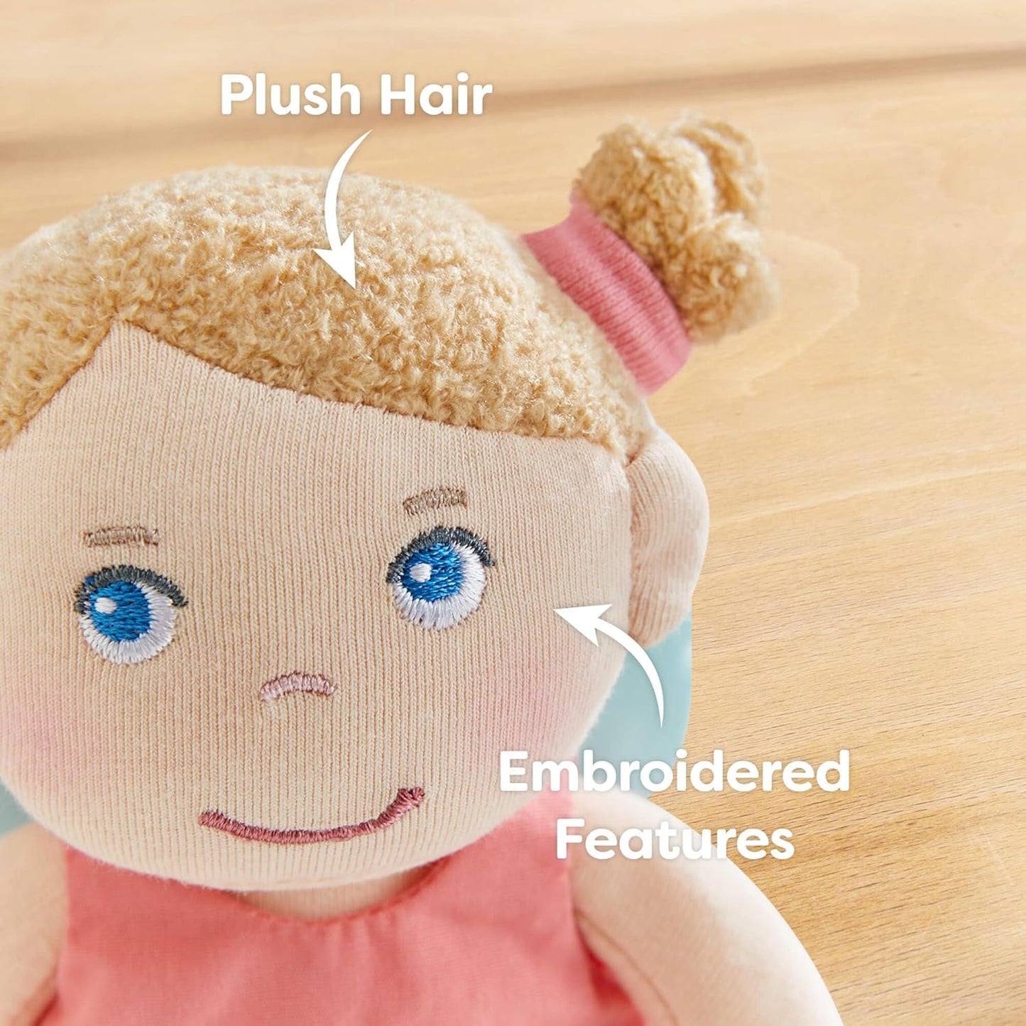 HABA Îngerul Păzitor Lore – Păpușă din material textil pufoasă (15 cm), cadou perfect de bun venit pentru bebeluși și copii mici – Lavabilă la 30 °C – 2011870001