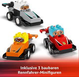 LEGO DUPLO Town F1 Team Race Cars With Racers, jucărie de construit pentru întreaga familie, experiență de joacă imaginativă, cadou de ziua de naștere pentru copii mici, băieți și fete de la 2 ani 10445 Seturi de constructie Besuche den LEGO-Store