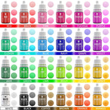 Colorant alimentar - 24 de coloranți alimentari vibranți pentru copt, decorarea torturilor, glazură, fursecuri, fondant și macaroane - Colorant alimentar lichid pentru fabricarea săpunului și meșteșuguri - 24 x 6ml