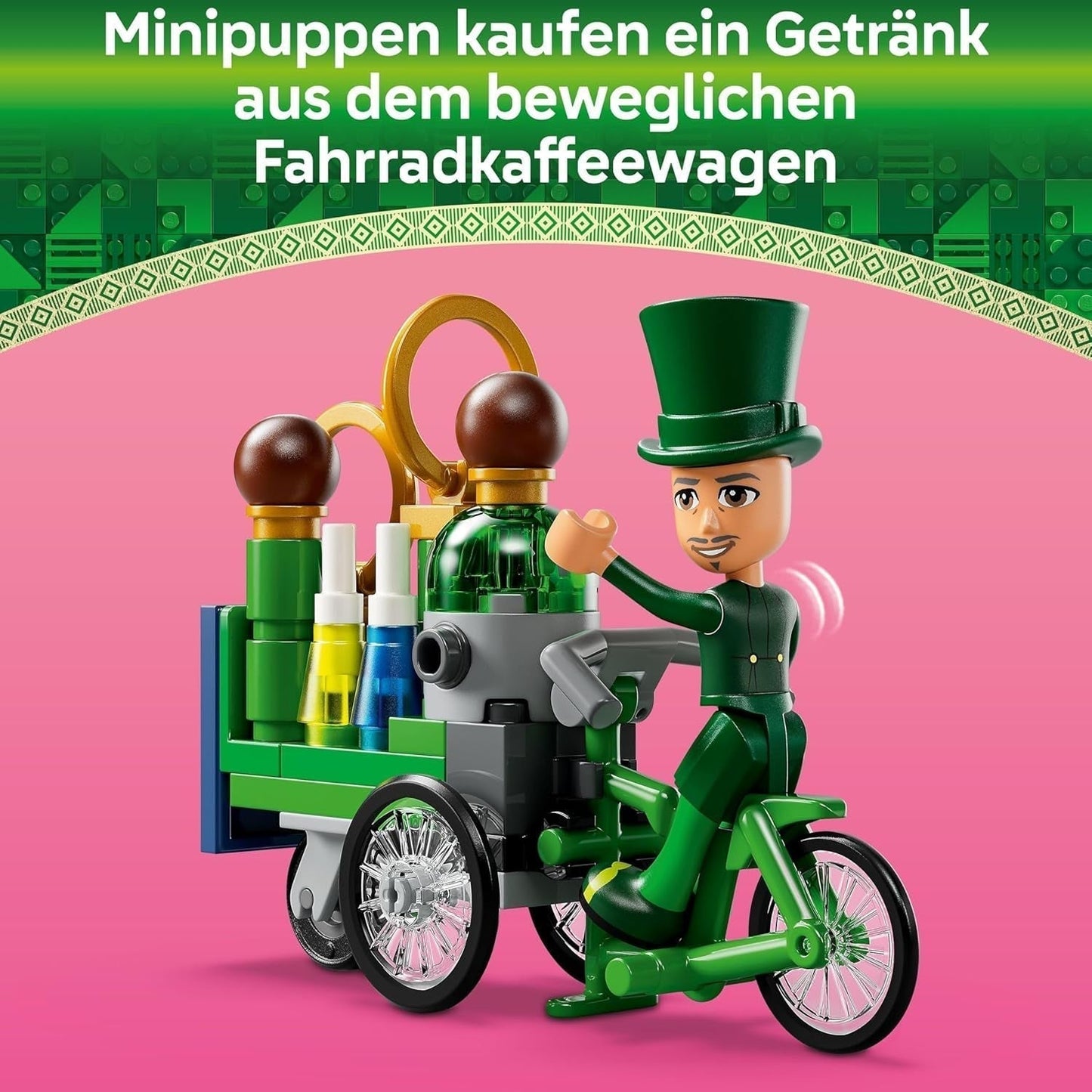 LEGO Wicked Welcome to Emerald City, jucărie cu turn, Glinda și Elphaba mini păpuși, cadou pentru fanii filmului și fete și băieți de la 9 ani, care iubesc casele de păpuși 75684 Seturi de constructie Besuche den LEGO-Store