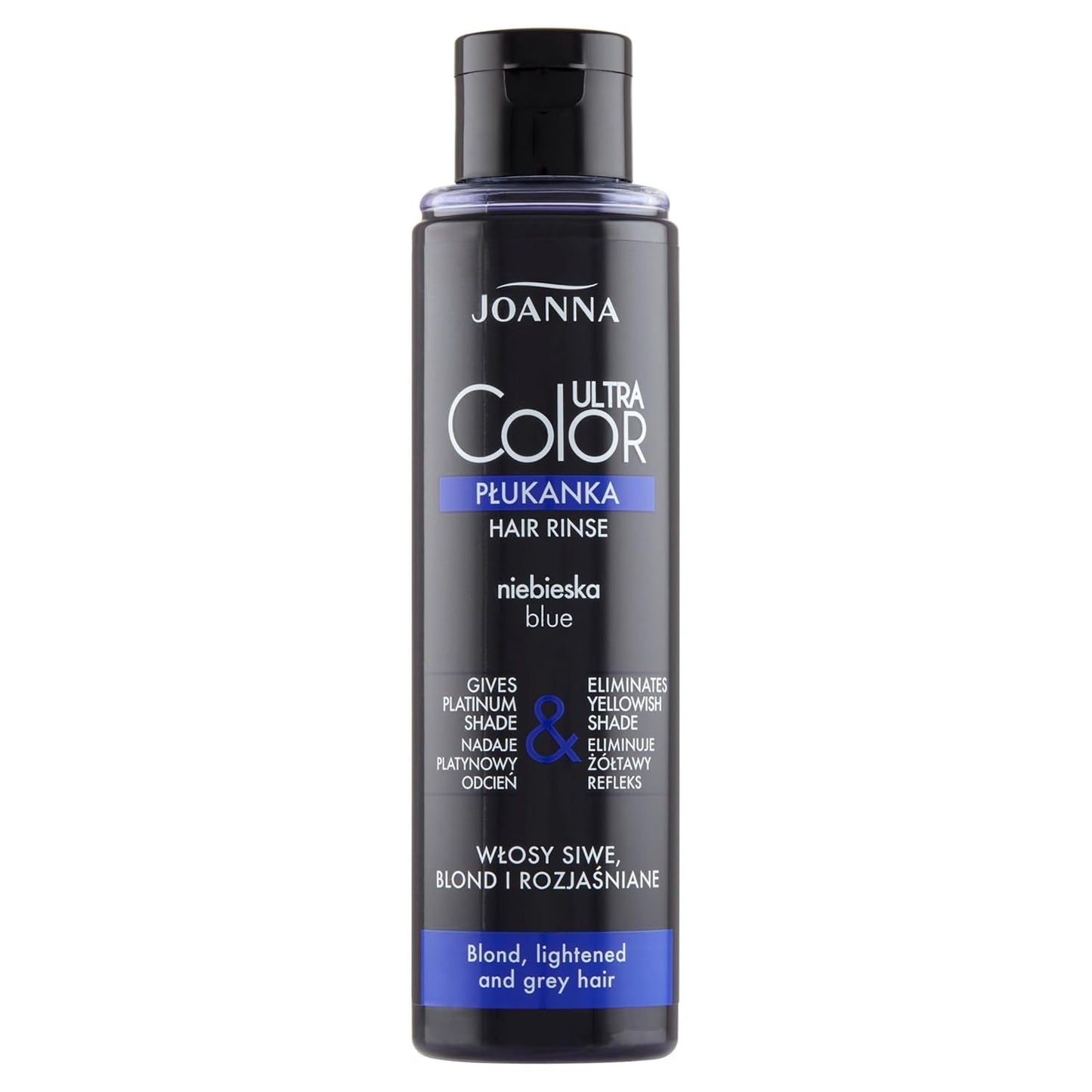 Joanna Ultra Color - Balsam de culoare roz pentru păr blond și deschis - Roz pastel - Strălucire naturală - Elimină nuanța galbenă din părul gri-blond - Efect temporar - 150 ml Vopsea pentru par Naty Shop Platină 150 Ml (1 pachet)