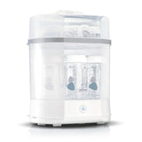 Sterilizator modular Chicco cu funcție de uscare, sterilizator pentru biberon, inel de dentiție și suzetă cu oprire automată, potrivit pentru cuptorul cu microunde, potrivit pentru sterilizarea a până la 6 biberoane de 330 ml