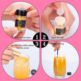 Sclipici comestibil - Pudră sclipici comestibilă în 4 culori, praf sclipici pentru băuturi, mâncare, prăjituri - Pudră colorantă alimentară metalică comestibilă pentru cocktailuri, vin - 5G / sticlă