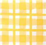 Talking Tables 20 X Yellow Gingham Șervețele de unică folosință din hârtie reciclată pentru picnicuri și cine de vară în aer liber, ecologice pentru petreceri aniversare, Paște, nunți, grătare, 3 straturi 33 Cm