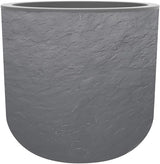 Ghiveci rotund, 40 cm, Volcania'Up 32,5 l, aspect piatră, perete simplu, zonă rezervor apă, Ø 38,5 x Î. 36,8 cm, gri antracit