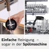 Bosch Standmixer Vitapower Serie 4 MMB6174SN, Verbesserte Version, Hochwertige Edelstahl-Klingen, 1,5L Glasbehälter, 0,6L To-Go-Flasche, Spülmaschinenfeste Teile, 30.000 U/Min, 1200 W, Silber Bucatarie Naty Shop