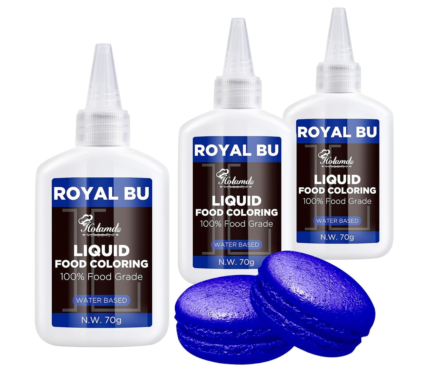Colorant alimentar lichid, set de coloranți alimentari Red Velvet pentru copt torturi, macaroane, fursecuri, coloranți alimentari pentru decorarea torturilor, lichid pentru colorat băuturi (70 g x 3)