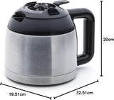 SYBF-CM025 Cafetieră pentru cafea caldă, oțel inoxidabil, 1,2 litri, oțel inoxidabil