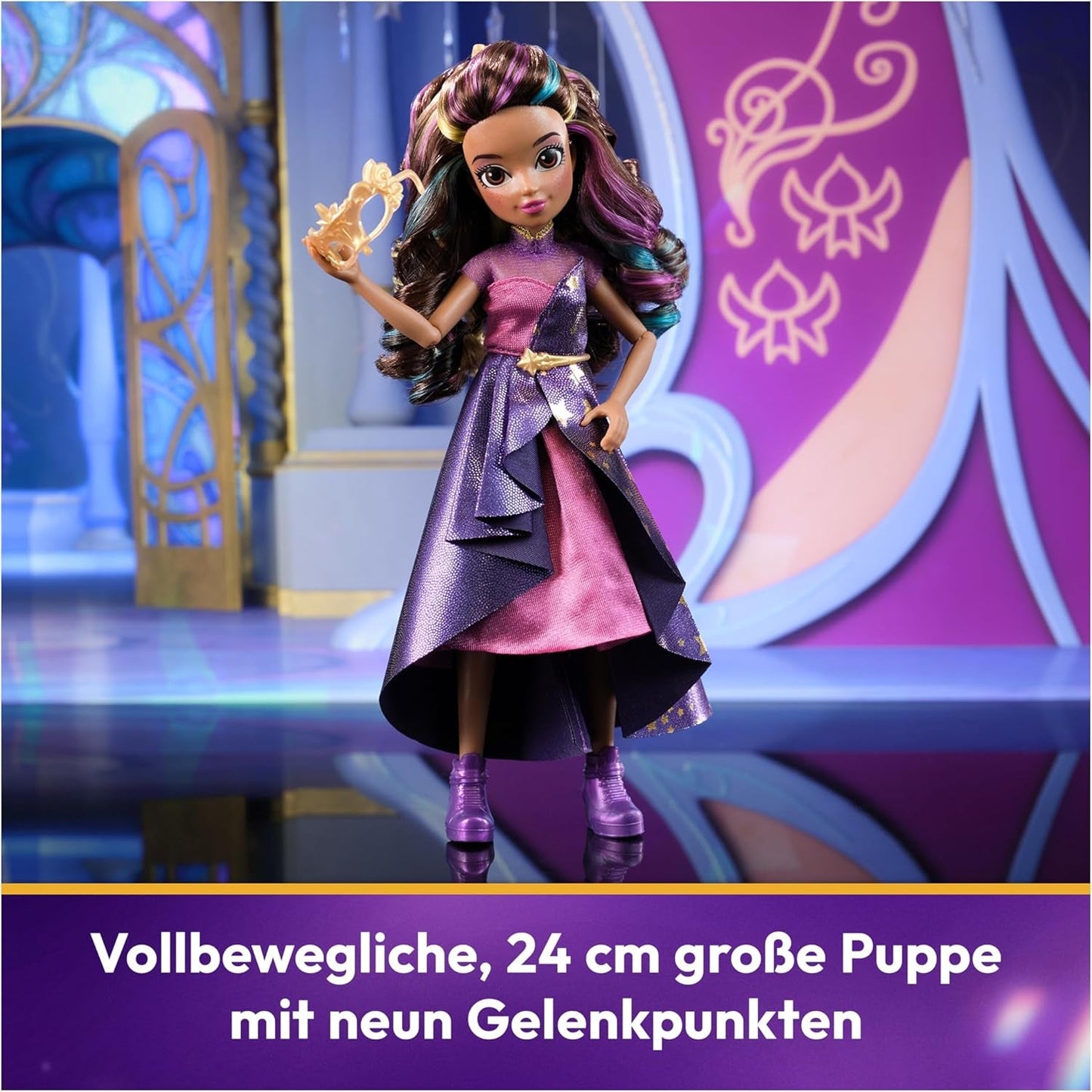Unicorn Academy Deluxe Masked Ball Sophia - păpușă de 24 cm din popularul serial Netflix cu 2 ținute, dress-up clasic și joc de rol, vârsta 4+ Papusi Naty Shop