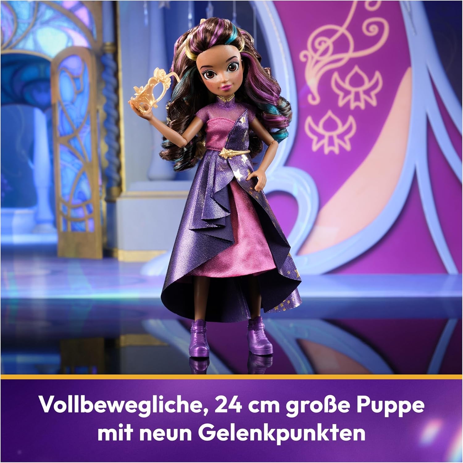 Unicorn Academy Deluxe Masked Ball Sophia - păpușă de 24 cm din popularul serial Netflix cu 2 ținute, dress-up clasic și joc de rol, vârsta 4+ Papusi Naty Shop