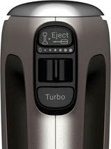 Tefal HT650E Power Mix Silence Handmixer | 600 Watt | Variabler Geschwindigkeitsregler | Turbo- Und Auswurf-Funktion | Extrem Leiser Motor | Inkl. 2 Rührbesen Und 2 Knethaken | Grau Bucatarie Naty Shop