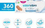 Șervețele umede WaterWipes Sensitive+ pentru nou-născuți și bebeluși, 360 bucăți (6 pachete), curățare, îngrijire, protecție 3 în 1, 99,9% apă, fără parfum