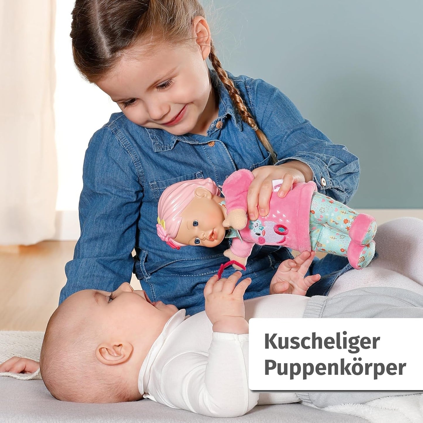 BABY born for babies Fee, păpușă cu corp moale și buzunare pentru degete în brațe, marionetă de mână înaltă de 26 cm, 834695 Zapf Creation