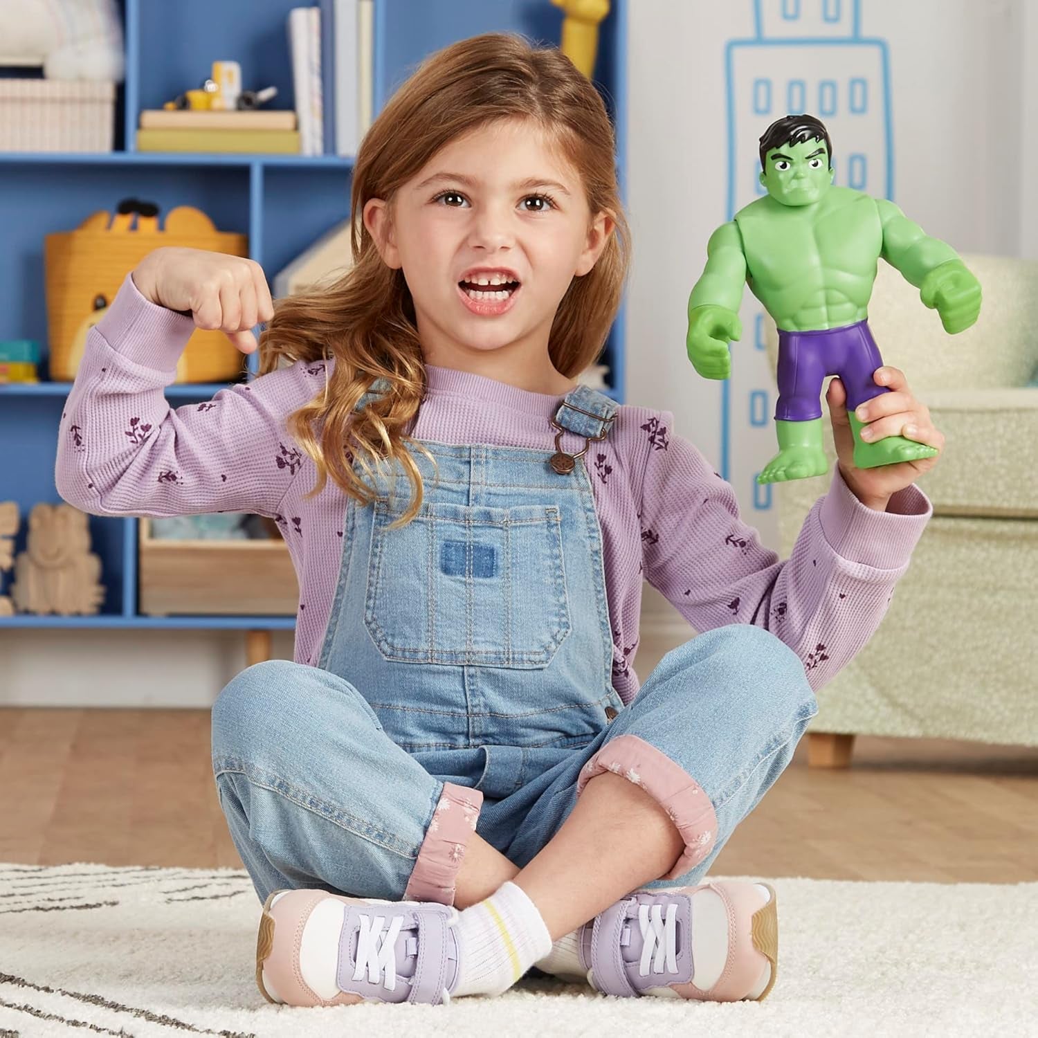 Marvel Spidey și prietenii săi uimitori și prietenii săi extraordinari, figură uriașă de erou, 22 cm, Hulk, jucărie pentru copii de la 3 ani, mărime unică Action figures Naty Shop
