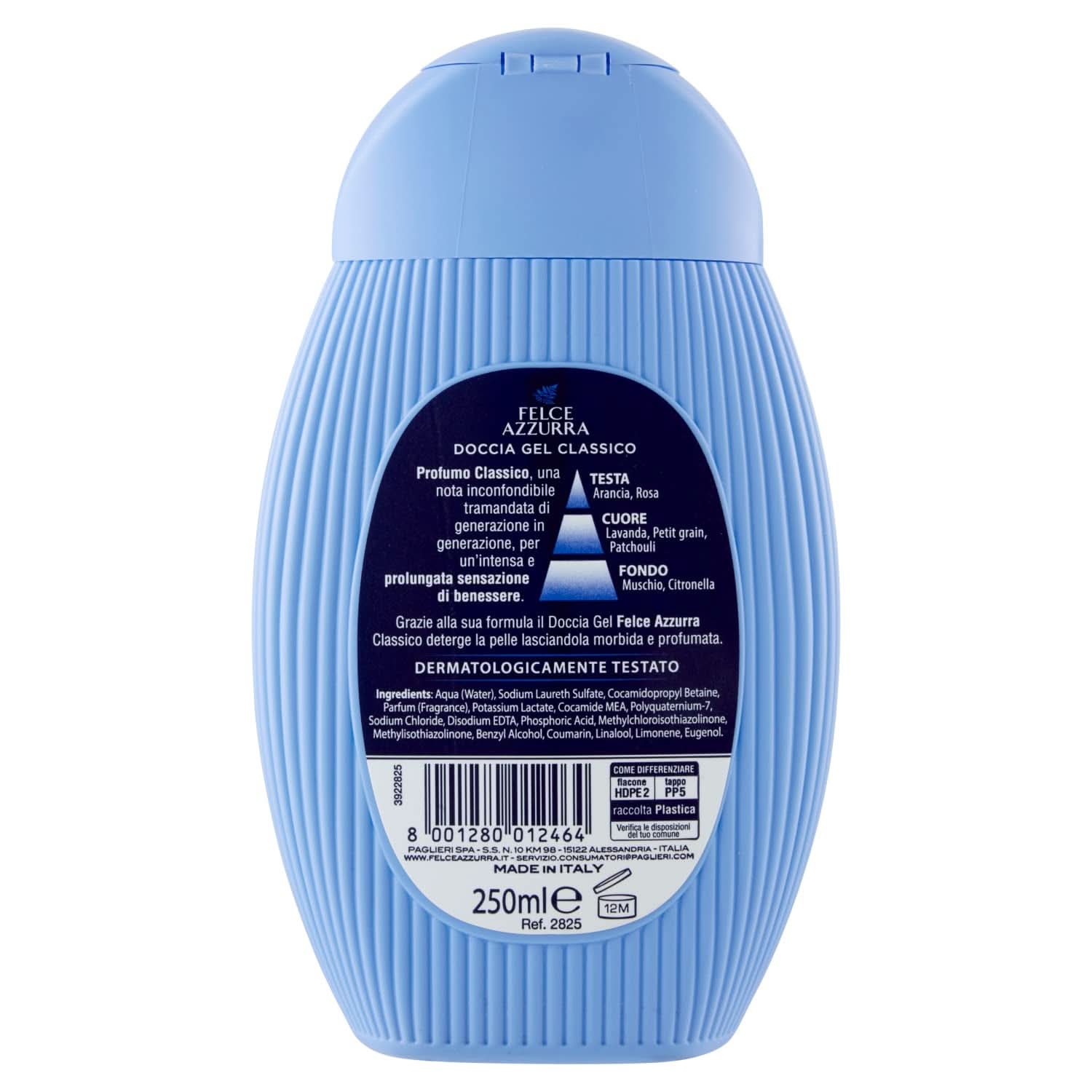 Felce Azzura, Gel de duș Classico 250 ml Duș și baie Naty Shop