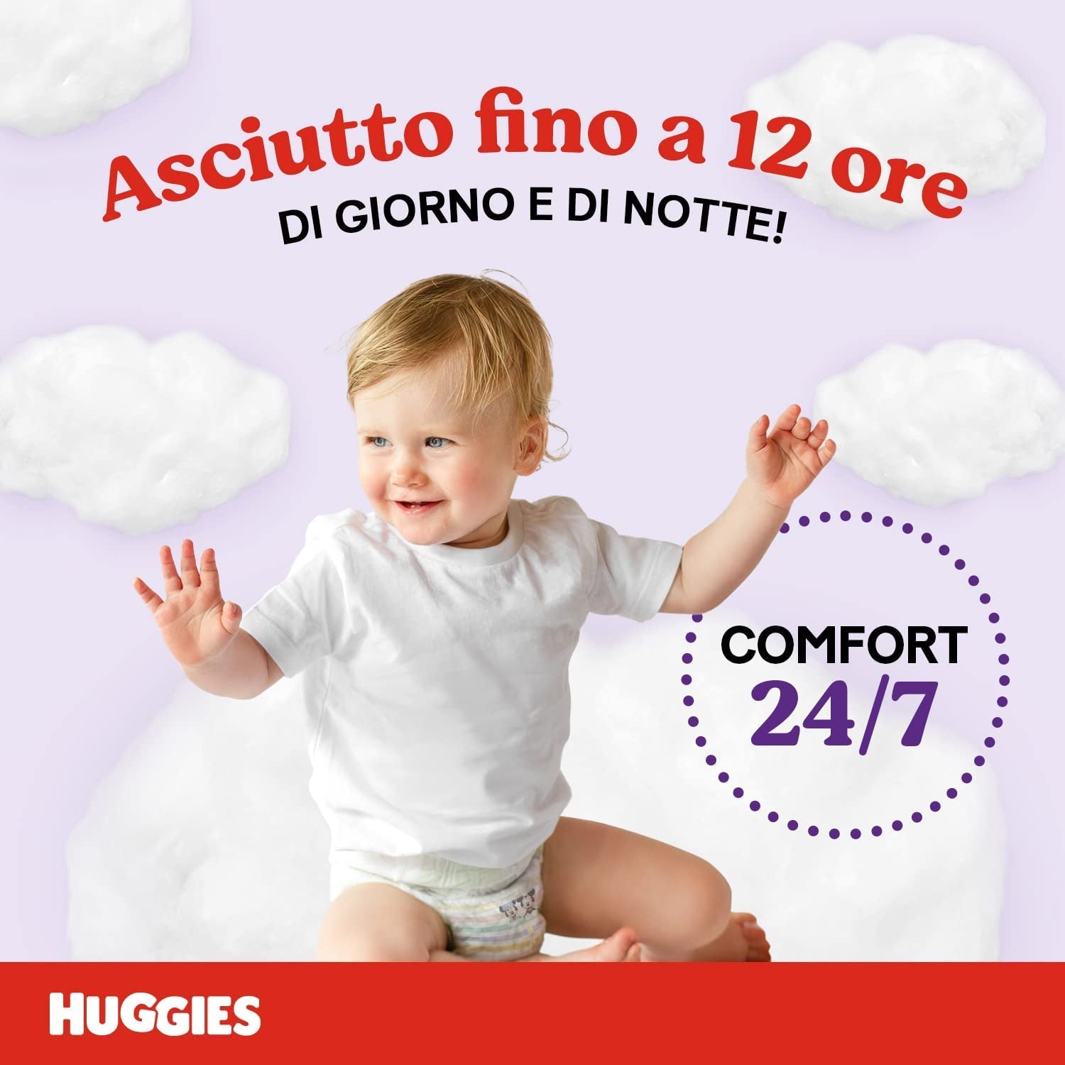 Scutece Huggies Ultra Comfort, mărimea 4 (9-14 kg), pachet de 72 de scutece