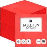 Table Kind 100 șervețele albe moi în pachet vrac, șervețele de înaltă calitate pentru petreceri, catering și uz zilnic, FSC, sustenabile și reciclabile, fabricate în UE | 2Ply | 33Cm