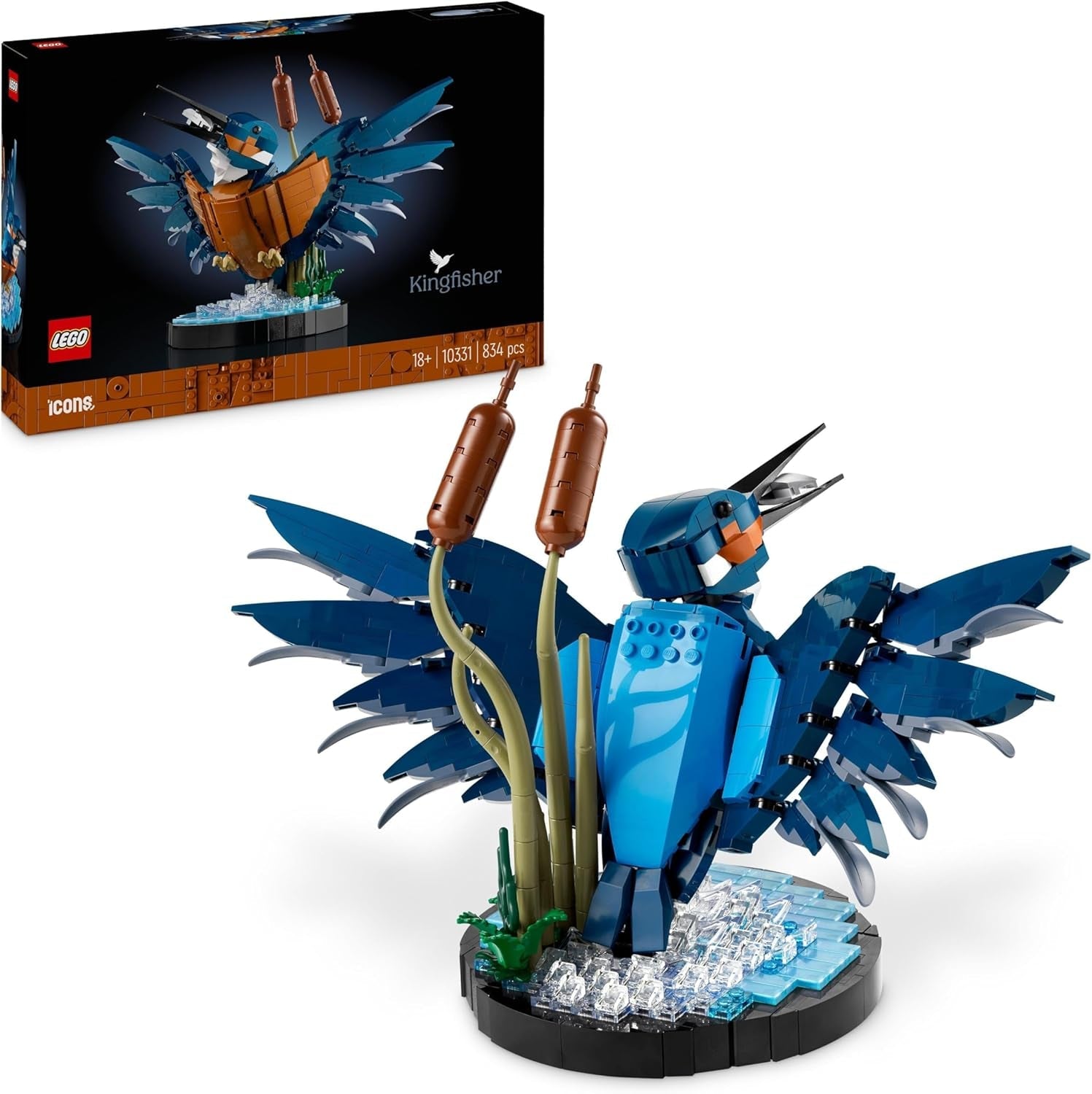 LEGO Icons Kingfisher Model Building Set pentru adulți, figură de pasăre pentru camera de zi sau birou, decorațiuni pentru casă și birou, cadou pentru iubitorii de păsări și ornitologi, femei și bărbați 10331 Seturi de constructie Besuche den LEGO-Store Singur