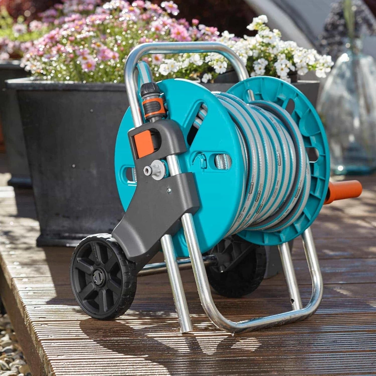 Cărucior pentru furtun GARDENA CleverRoll S, rolă pentru furtun, depozitare compactă (18500-20)