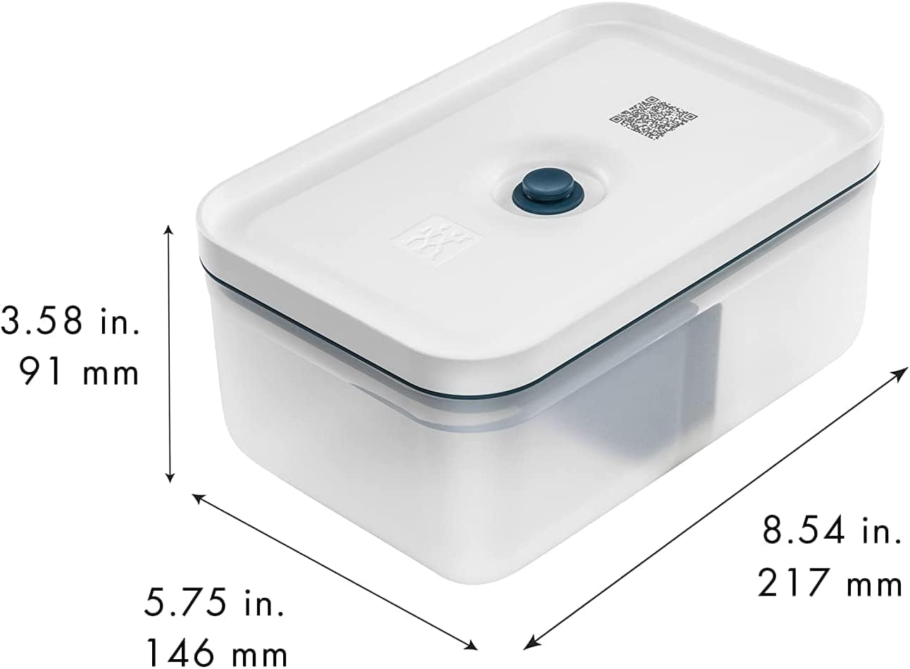 Zwilling Fresh & Save set de cutii de prânz cu vid / depozitare în frigider, 3 buc, plastic, semi-transparent, La Mer Cutii depozitare alimente Naty Shop