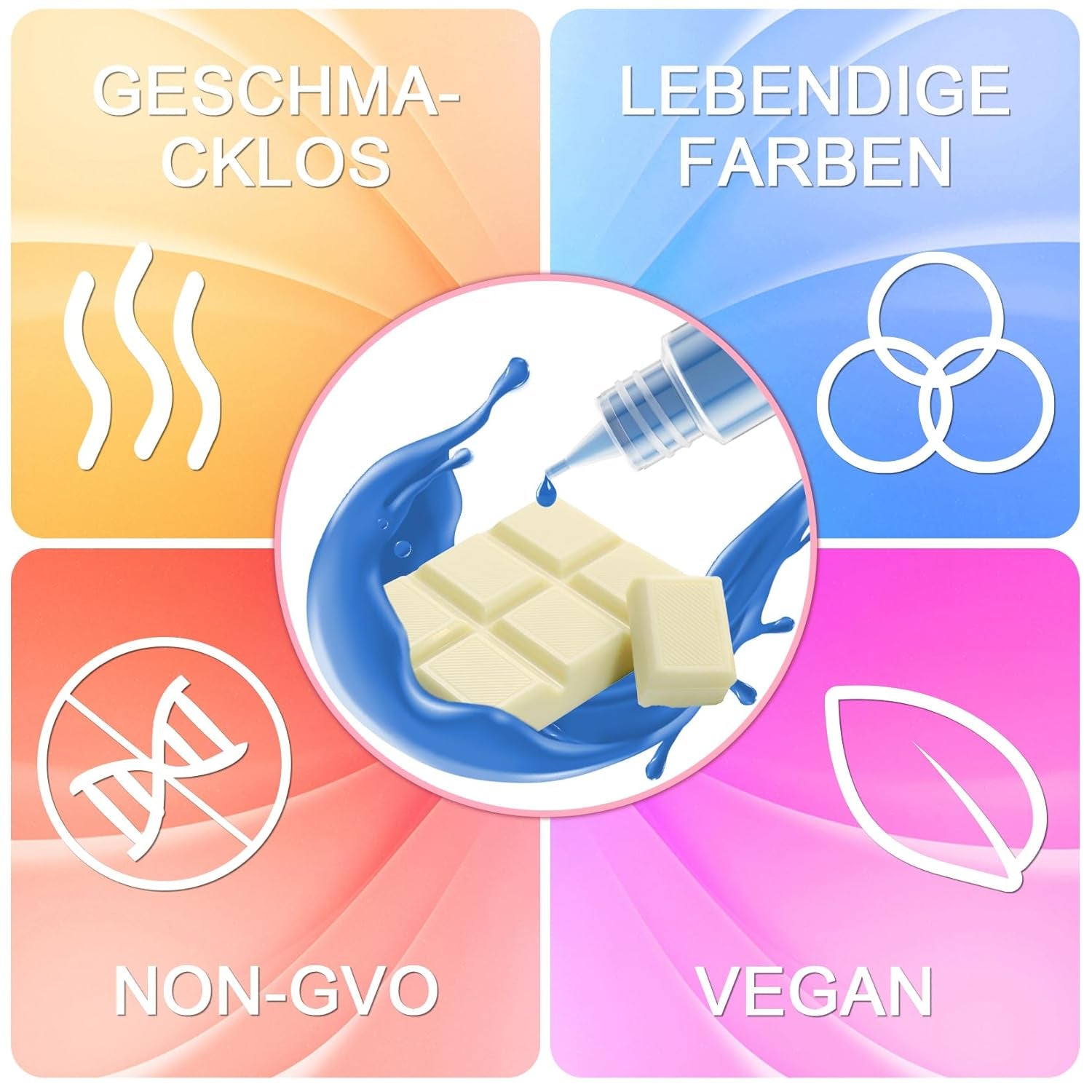 Colorant alimentar liposolubil - 30 ml colorant alimentar concentrat pe bază de ulei pentru ciocolată, set de coloranți alimentari pentru decorarea torturilor, fondant, cremă de unt, copt, meșteșuguri (albastru marin)