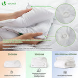 VOUNOT Duvet 155X200Cm, 4 Seasons Winter Duvet Set de 2 500GSM, constând din 2 plăpumi înnodate împreună Adaptable Duvet pentru vară și iarnă, Oeko-Tex Standard Plapumi si pilote Naty Shop