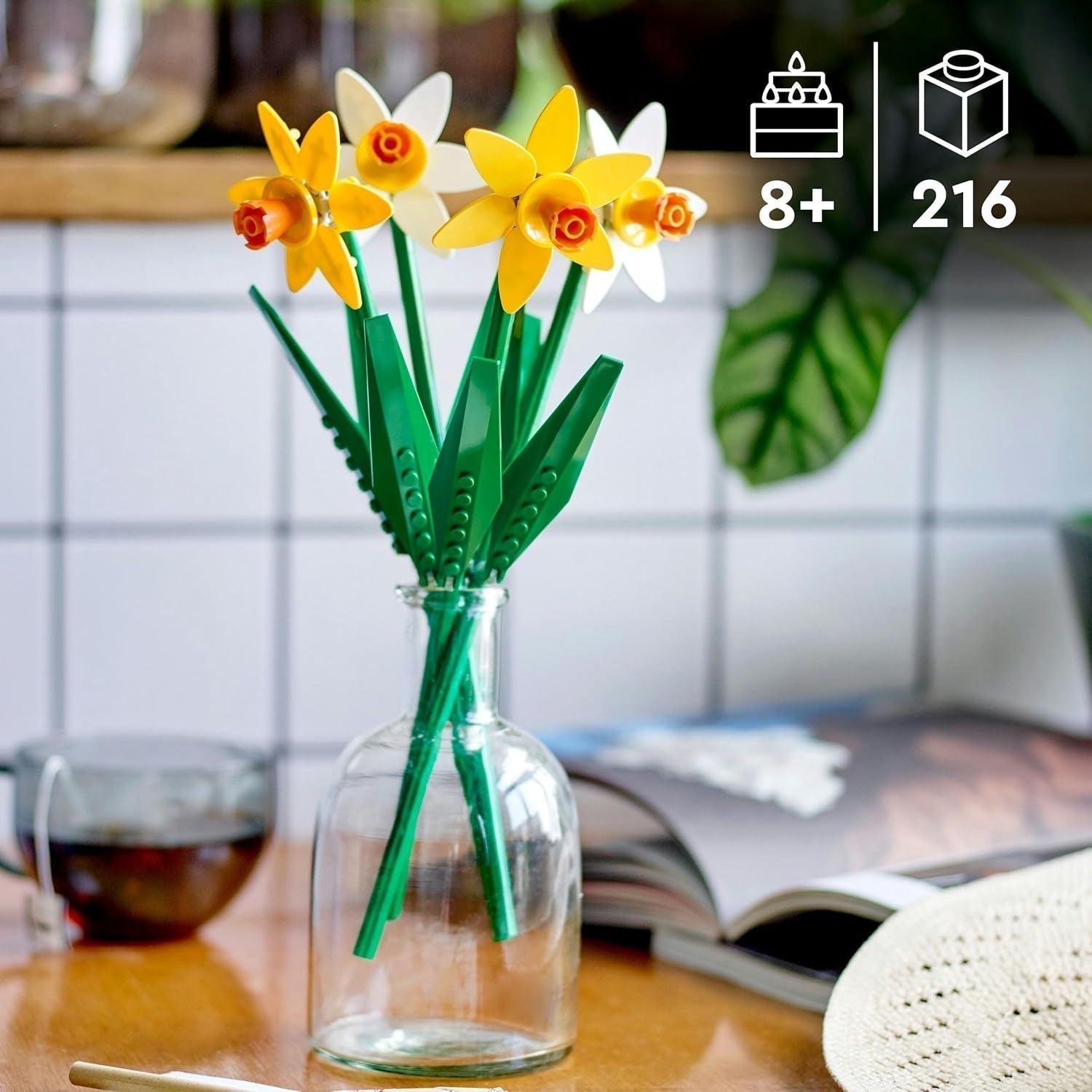 Narcise LEGO Botanicals - Cadouri de Paște pentru fete și băieți - Flori artificiale pentru copii - Buchet de flori ca decor pentru cameră sau birou - Cadou pentru femei - 40747 Seturi de constructie Besuche den LEGO-Store
