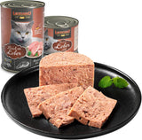 LEONARDO Hrană umedă [6x400g ficat] | Hrană umedă fără cereale pentru pisici | Hrană umedă completă la conservă