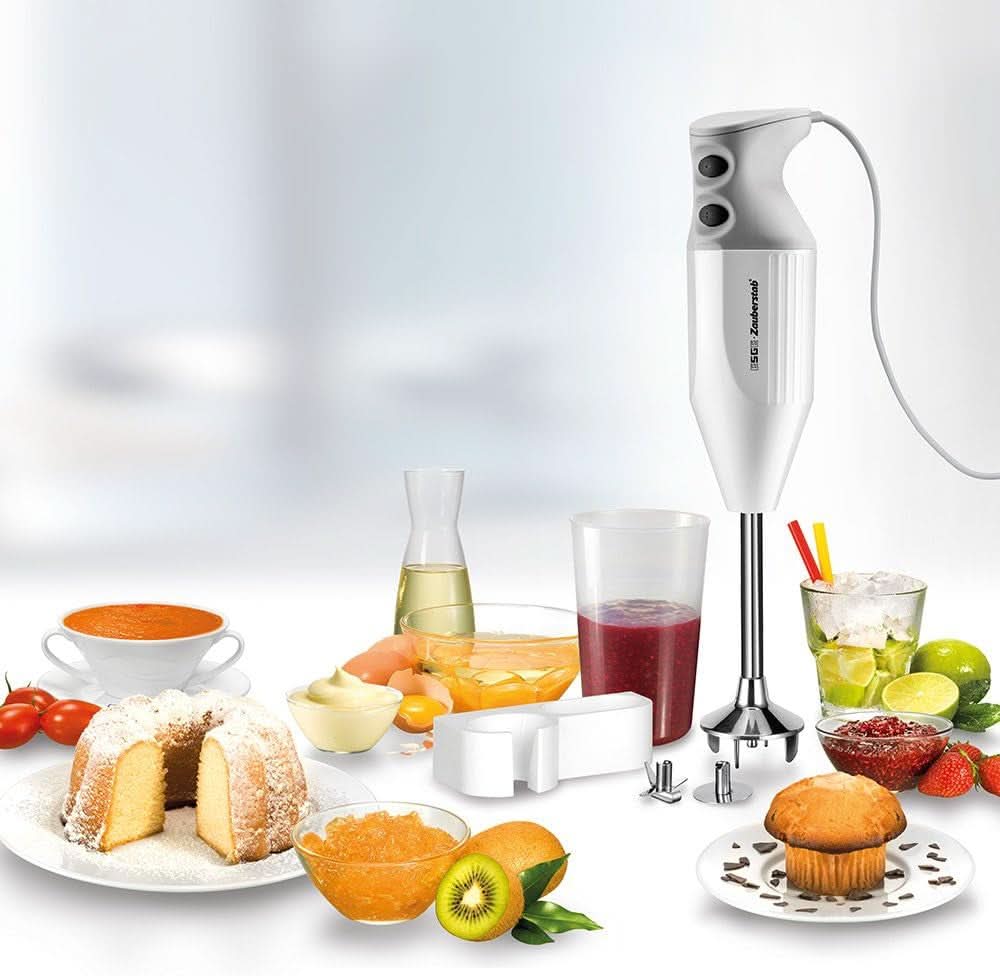 Esge-Zauberstab M 122 S, Stabmixer Weiß, Mit Zubehör, Bis 14.000 U/Min, 90310 Bucatarie Naty Shop