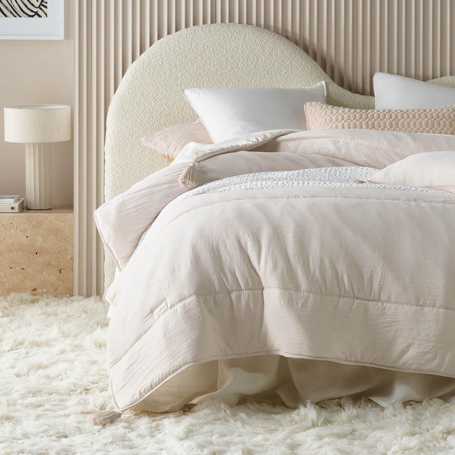 ROOM99 Noemi Cuvertură de pat elegantă în crem 170 X 210 Cm Cuvertură de pat versatilă ca cuvertură de pat sau canapea Pătură de aruncat pentru pat și canapea Stilul quilt Ideal ca cuvertură de pat Paturi si Cuverturi Besuche den ROOM99-Store Smântână 170X210