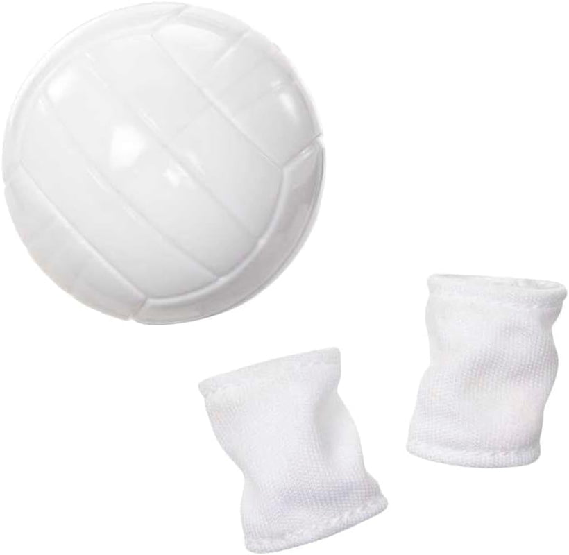 Barbie Made to Move - Păpușă jucătoare de volei cu tricou și minge - 22 de articulații pentru joc realist, include echipament de volei și sport, HKT72