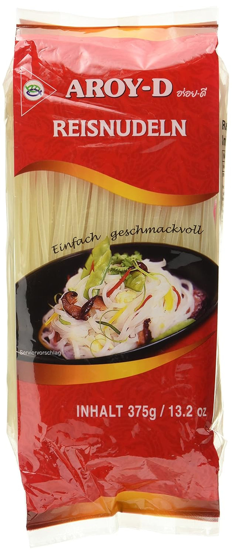 Tăiței de orez Aroy-D, fără gluten, 3 mm, pachete (1 pachet x 375 g)