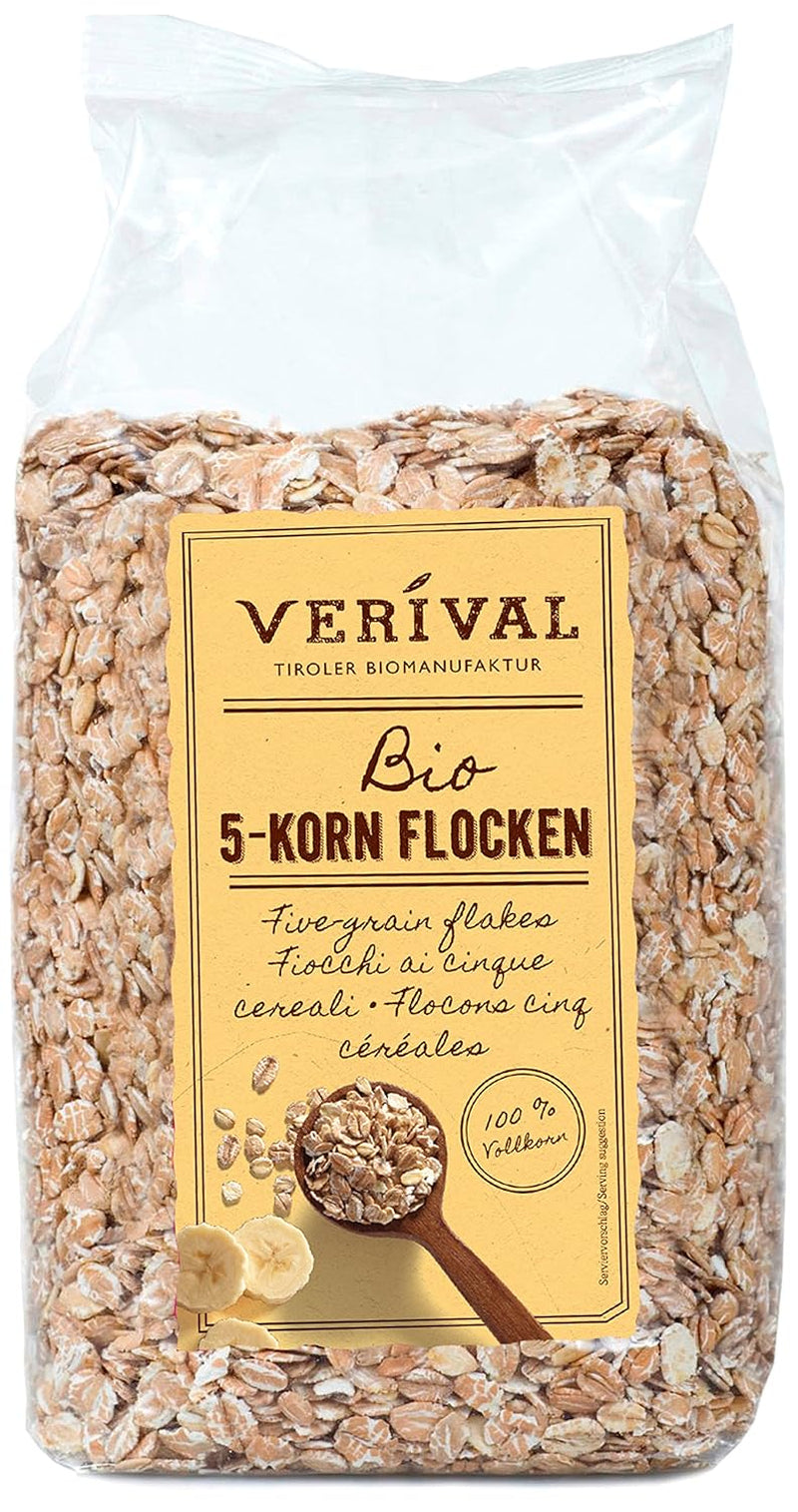 Fulgi Verival din 5 cereale - organici, pachet de 6 (6 x 500 g)