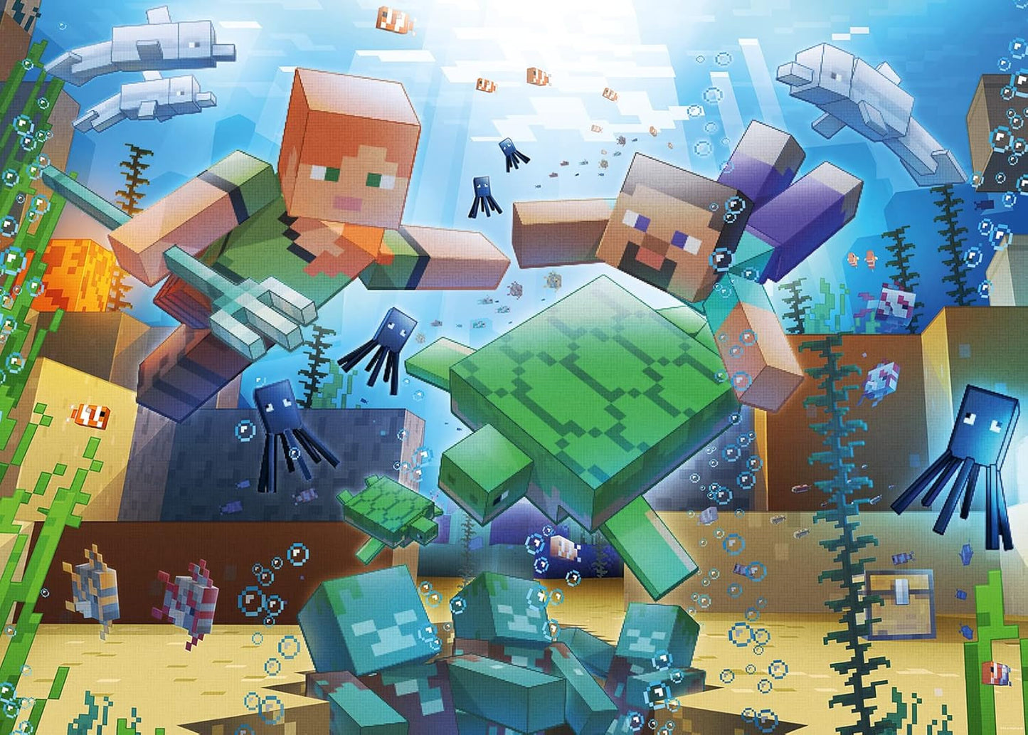 Ravensburger Puzzle 12000421 - Mozaic Minecraft - 1000 piese Puzzle Minecraft pentru adulți și copii de peste 14 ani Puzzle Naty Shop Design vechi